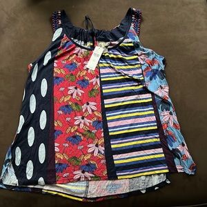 Anthropologie One September Multi-Color Tank XS NWT!